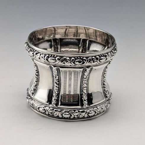 French antique 950 sterling silver napkin ring 28g