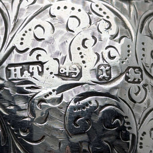 1897년 영국 앤틱 순은 나프킨 링 36g Hilliard&Thomason