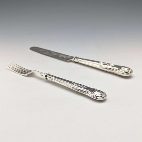 1890 年英國古董純銀甜點餐具一對 67 克 Walker&Hall
