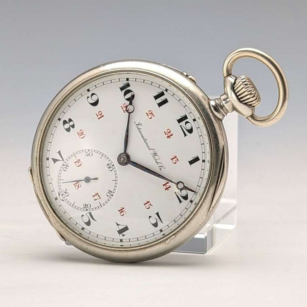 1918년경 앤티크 IWC 샤프하우젠 회중시계 니켈 실버 케이스 정비 완료