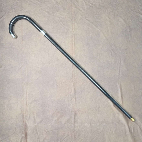 Bastón vintage británico de 1933 para caballero, con empuñadura curva decorada en plata de ley, 82 cm