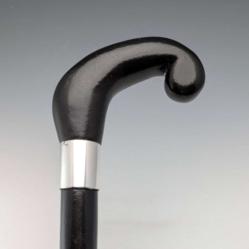 复古绅士拐杖 手柄式手杖 黑色杖身 90cm