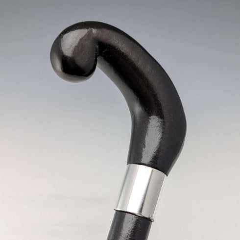 复古绅士拐杖 手柄式手杖 黑色杖身 90cm