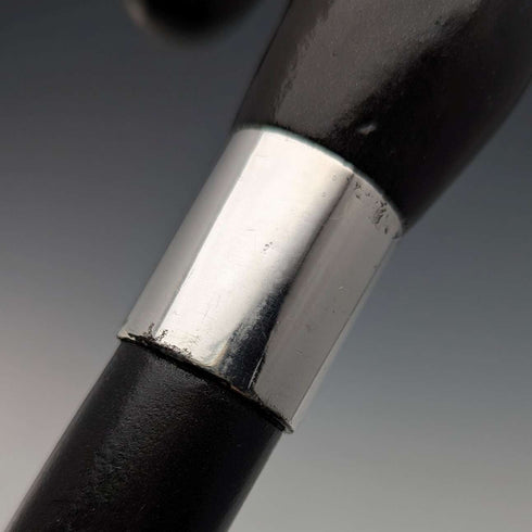 复古绅士拐杖 手柄式手杖 黑色杖身 90cm