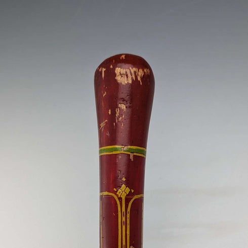 Vintage Men's Rondelle Handle Walking Stick Multicolor Painted Cane 93cm