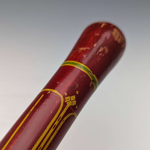 Vintage Men's Rondelle Handle Walking Stick Multicolor Painted Cane 93cm