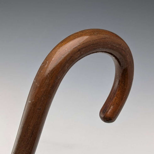 1918年 英国古董 绅士用浮雕纯银装饰 弯柄手杖 91cm