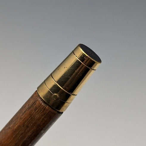 1918年 英国古董 绅士用浮雕纯银装饰 弯柄手杖 91cm