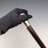 1925 British Vintage Men's Sterling Silver Round Handle Walking Stick 84cm