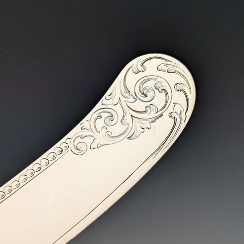 Cubiertos de pescado de plata esterlina británica antigua de 1836, 3 pares, 319 g en total, Charles Needham