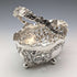 Cesta de plata esterlina antigua inglesa de 1896 con decoración calada y asa móvil, 159 g, John Round