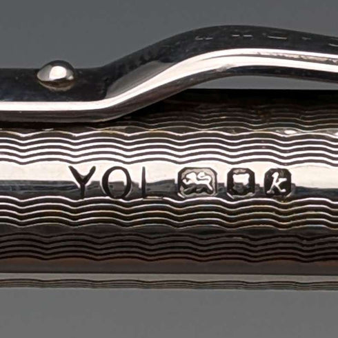 1965 British Yard O'Red Sterling Silver Push-Pull Pencil in Case