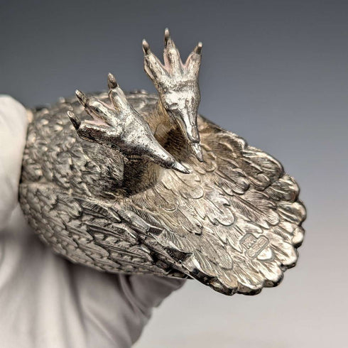 Salero de azúcar con forma de búho, de plata chapada, estilo vintage británico, de Corbell