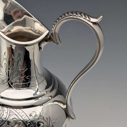 1863年 英国アンティーク シルバープレート製 水差しスタイル クリームジャグ