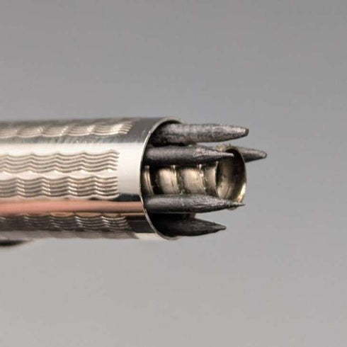 1965 British Yard O'Red Sterling Silver Push-Pull Pencil in Case