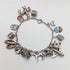 1970s British vintage sterling silver charm bracelet, 32g