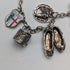 1970s British vintage sterling silver charm bracelet, 32g