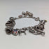 1970s British vintage sterling silver charm bracelet, 32g