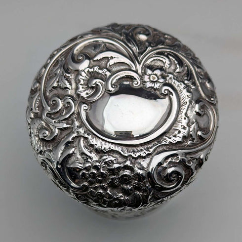1893年 英国古董纯银茶叶罐 116克 Hayes Brothers