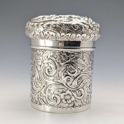 1893年 英国古董纯银茶叶罐 116克 Hayes Brothers