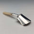 1890 British antique sterling silver and white mother of pearl handle tea caddy spoon Hilliard & Thomason