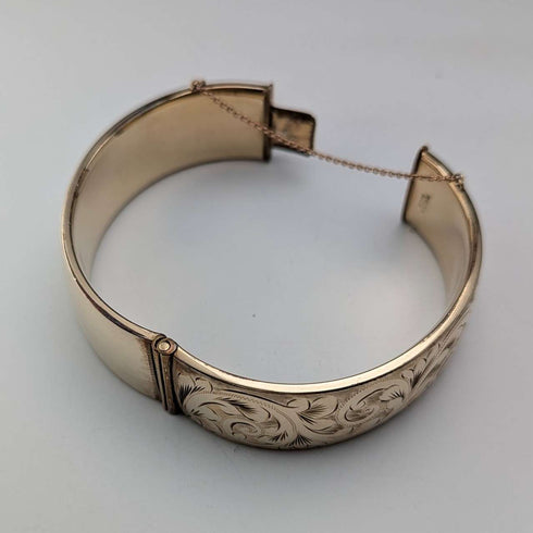 北欧ヴィンテージ 9ctゴールド極厚ロールドゴールド製 ブレスレット Georg Jensen