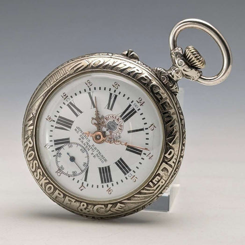 Antique ROSSKOPF pocket watch, circa 1900, 55mm diameter, railway watch, functional.