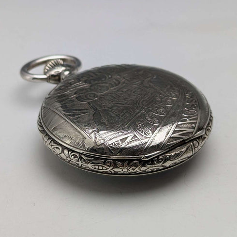 Antique ROSSKOPF pocket watch, circa 1900, 55mm diameter, railway watch, functional.