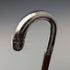 Bastón antiguo de caballero, mango curvado de plata 800, circa 1900, 90 cm