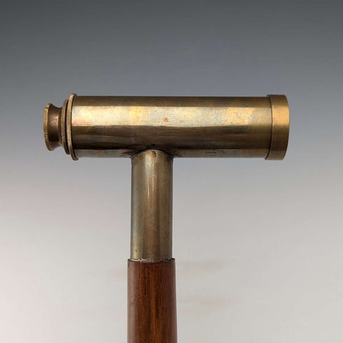Vintage British gentleman's telescoping handle walking stick, 85cm, T.BRIGG & SONS