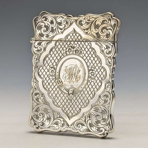 Late 19th Century British Antique Silver Plated Card Case