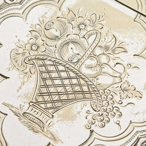 Late 19th Century British Antique Silver Plated Card Case