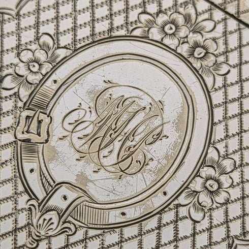 Late 19th Century British Antique Silver Plated Card Case
