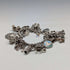 Pulsera de dijes de plata de ley vintage británica de 1970, 78 g, D&BS