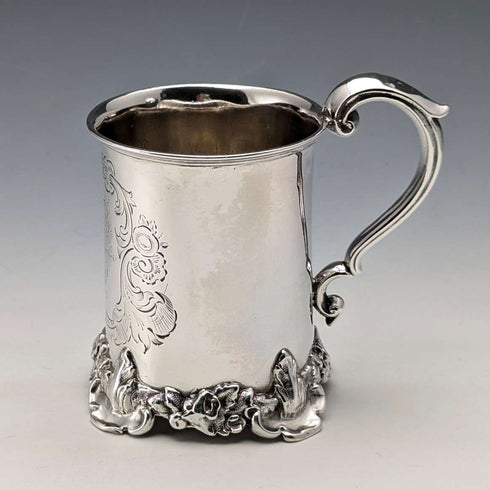 Taza de plata de ley antigua británica de 1851, 149 g, Henry Wilkinson