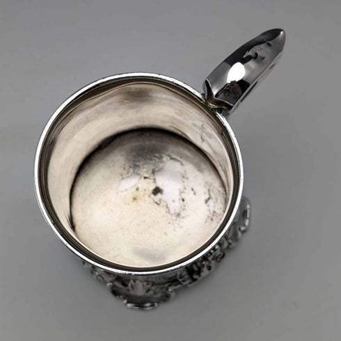 Taza de plata de ley antigua británica de 1851, 149 g, Henry Wilkinson