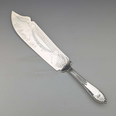 1890년경 미국 앤티크 순은제 케이크 서버 88g 고햄(Gorham)