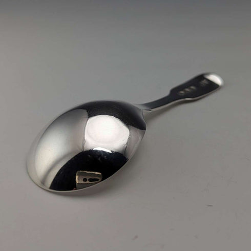 Cuchara para té de plata esterlina, antigüedad británica de 1819, Thomas Wallis II & Jonathan Hayne