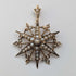1909 British antique 9ct gold and pearl pendant brooch