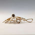 1909 British antique 9ct gold and pearl pendant brooch