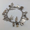 Pulsera de dijes de plata esterlina vintage británica de 1957, 47 g, W.J.S.
