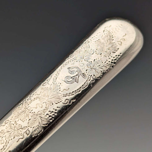 1894年 英国アンティーク 総純銀製 フルーツカトラリーセット 12ペア 計783g R F Mosley 木箱入り