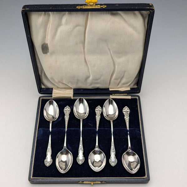 1914年 英国古董纯银茶匙六件套(带原装盒),Robert Pringle&Sons出品