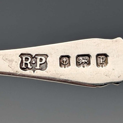 1914年 英国アンティーク 純銀製ティースプーン6本セット ケース入り Robert Pringle&Sons