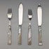 Cubertería de postre, 2 pares, plata de ley con mango de nácar, William Hutton, antigüedades británicas de 1904