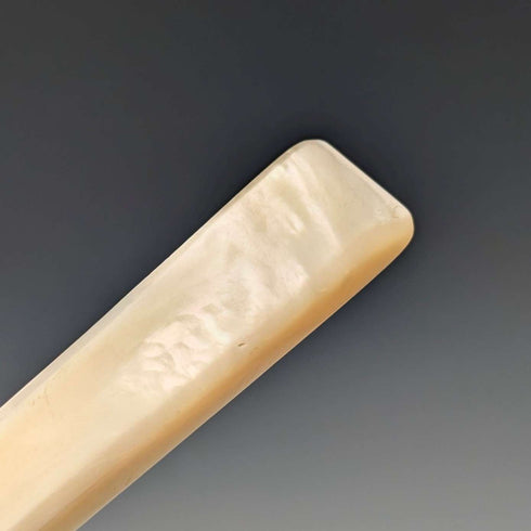 Cubertería de postre, 2 pares, plata de ley con mango de nácar, William Hutton, antigüedades británicas de 1904