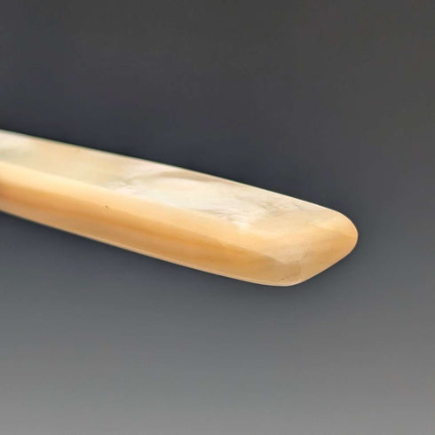 Cubertería de postre, 2 pares, plata de ley con mango de nácar, William Hutton, antigüedades británicas de 1904