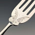 1899 British antique white mother-of-pearl handle, pure silver blade dessert cutlery, 4 pairs, John Sanderson