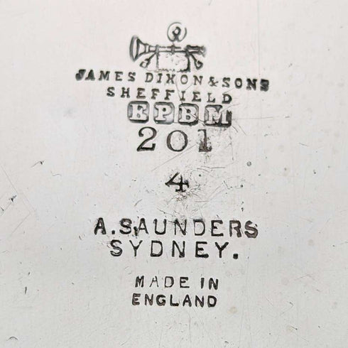 约1890年 英国古董镀银茶壶 James Dixon