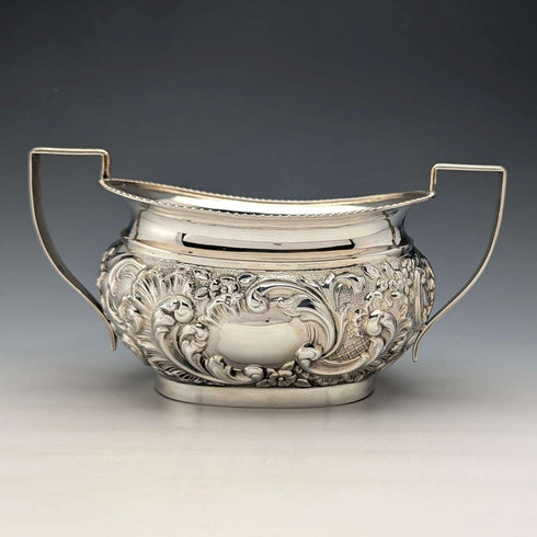 1906년 영국 앤티크 순은 슈가팟 208g John Rose